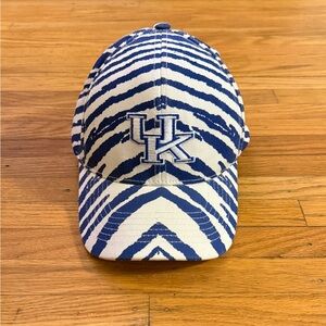 Blue and White Striped Men's Cap